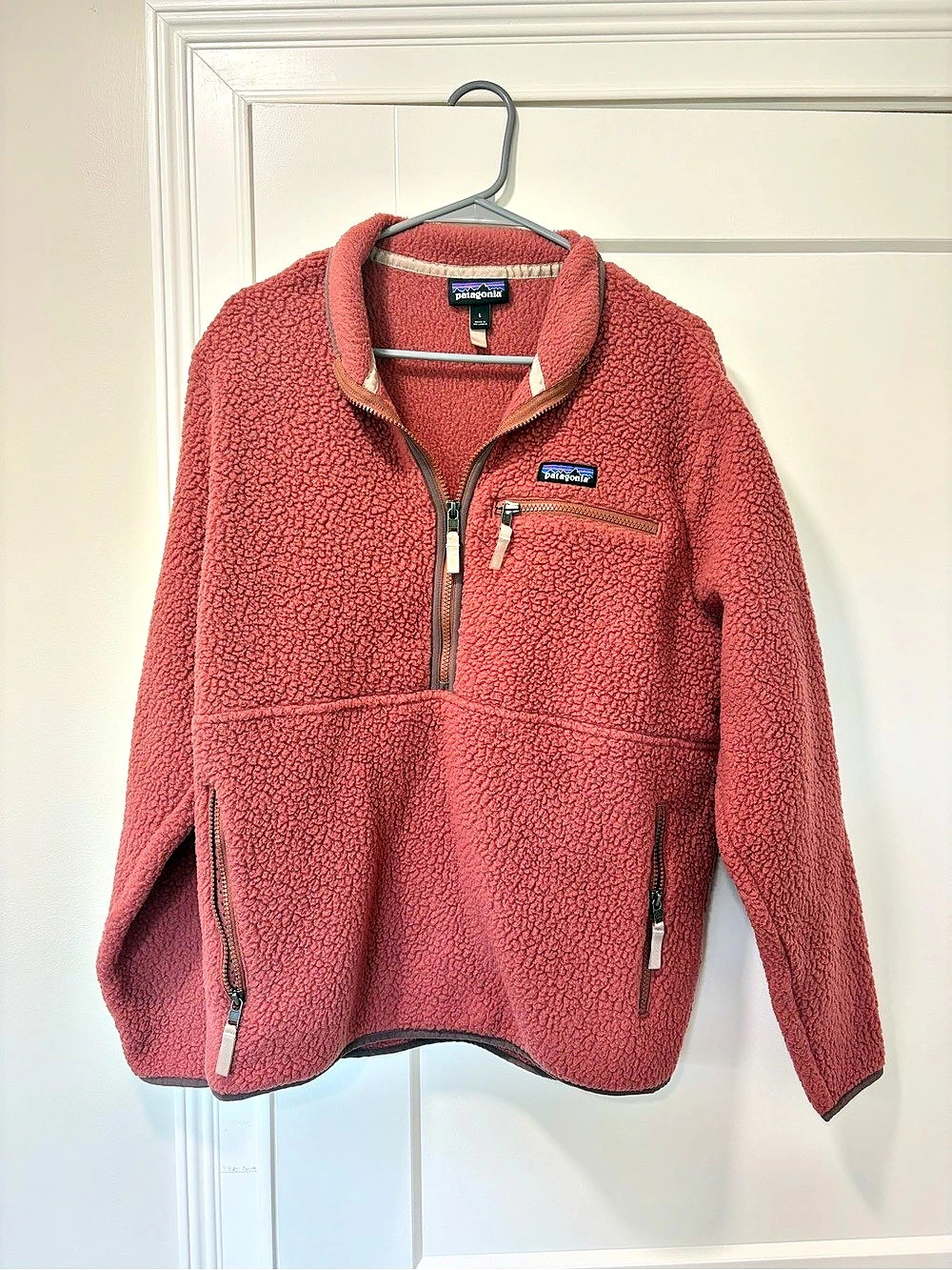 Patagonia Retro Pile Marsupial Pullover Pink Large